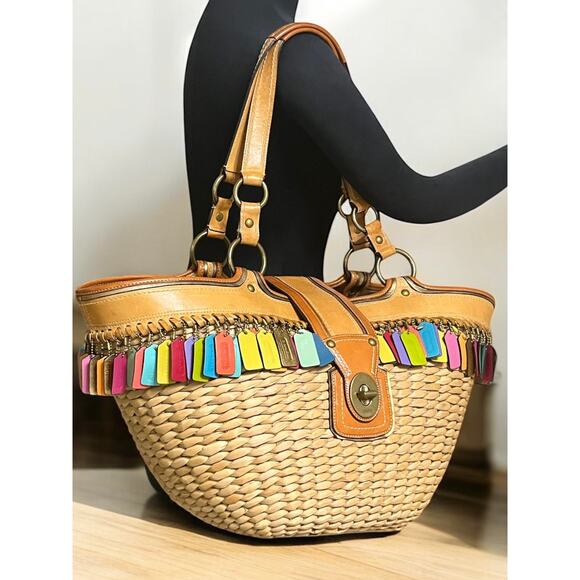 Y2K Coach 10759 Limited Edition Lily Straw Basket Bag - Picture 8 of 15